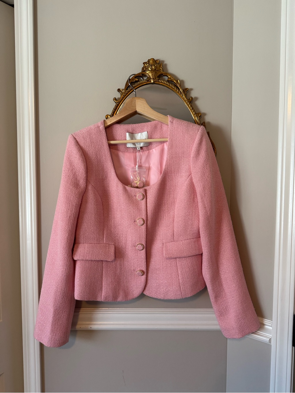 Endless Rose Pink Boucl Blazer